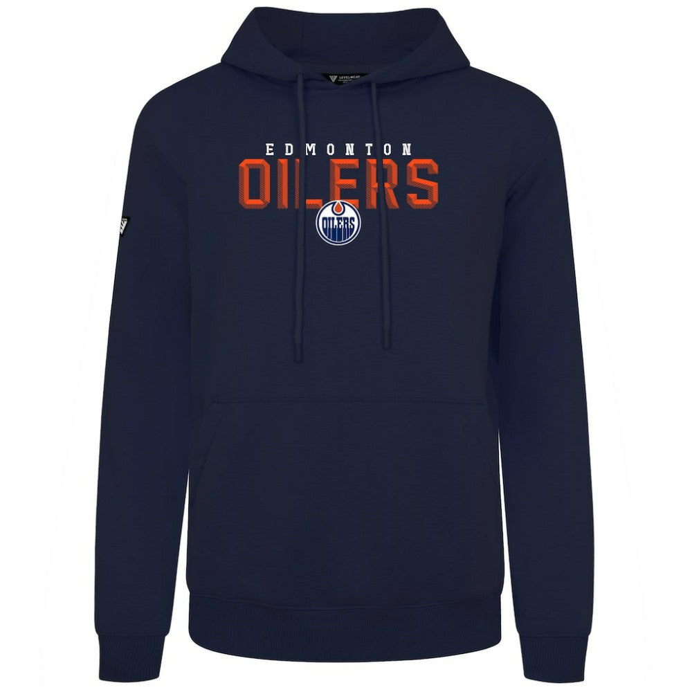Edmonton Oilers Levelwear Podium Carve Pullover Hoodie Navy