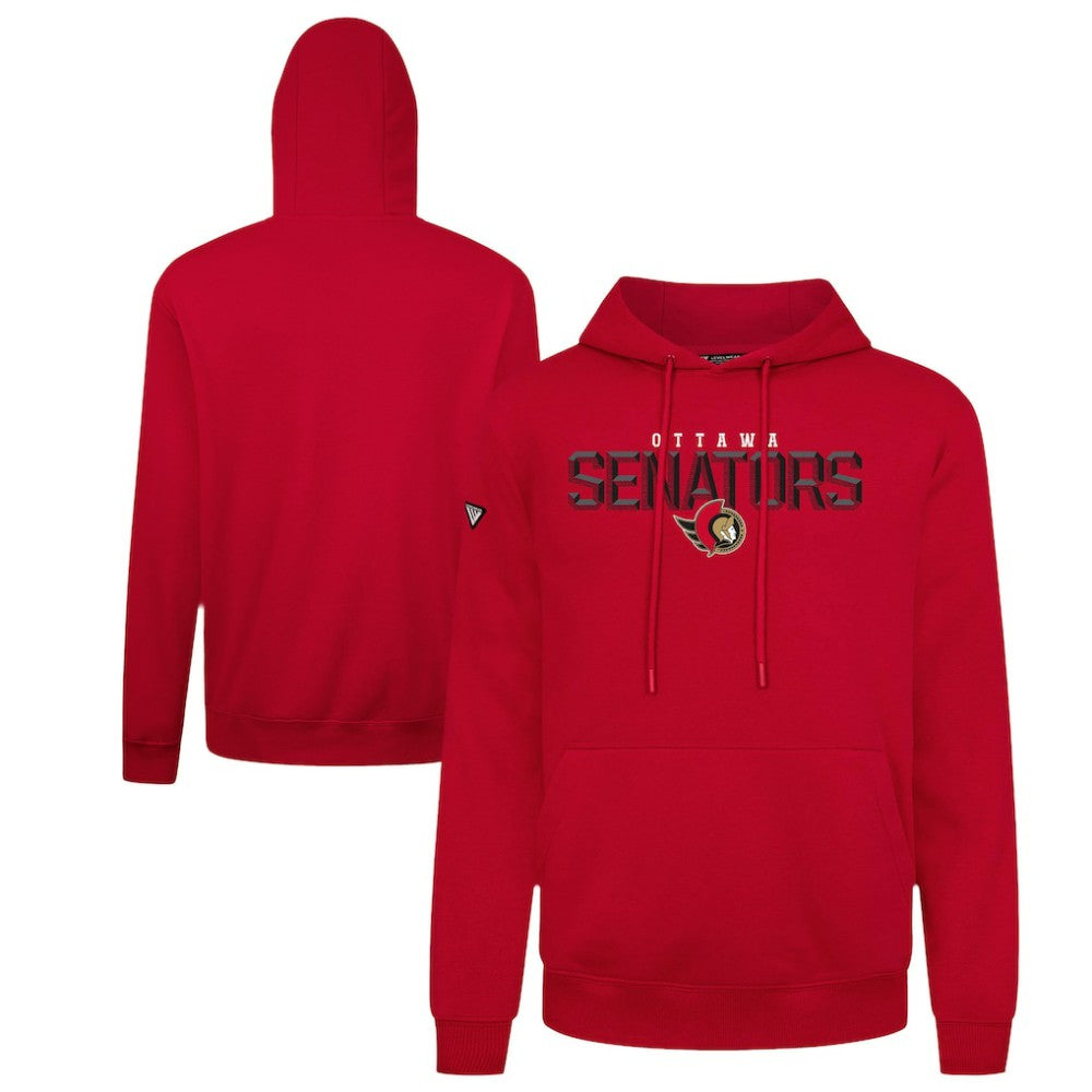 Ottawa Senators Levelwear Podium Carve Pullover Hoodie Red