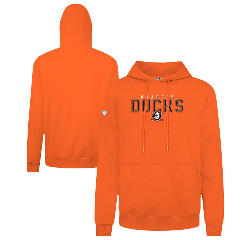 Anaheim Ducks Levelwear Podium Carve Pullover Hoodie Orange