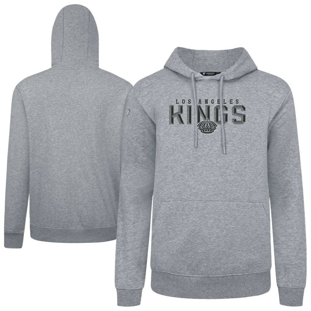 Los Angeles Kings Levelwear Podium Carve Pullover Hoodie Gray
