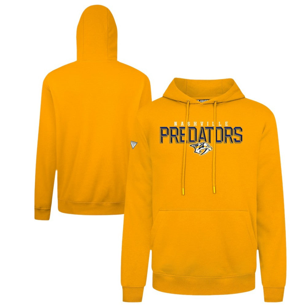 Nashville Predators Levelwear Podium Carve Pullover Hoodie Gold