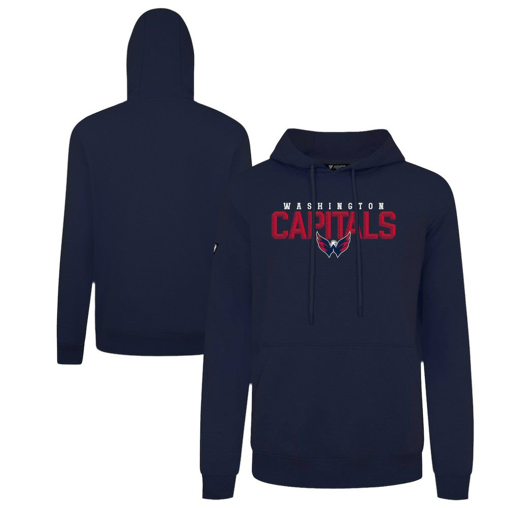Washington Capitals Levelwear Podium Carve Pullover Hoodie Navy