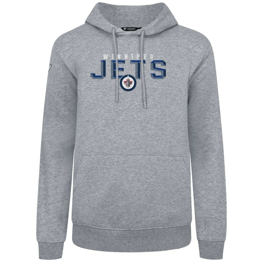 Winnipeg Jets Levelwear Podium Carve Pullover Hoodie Gray