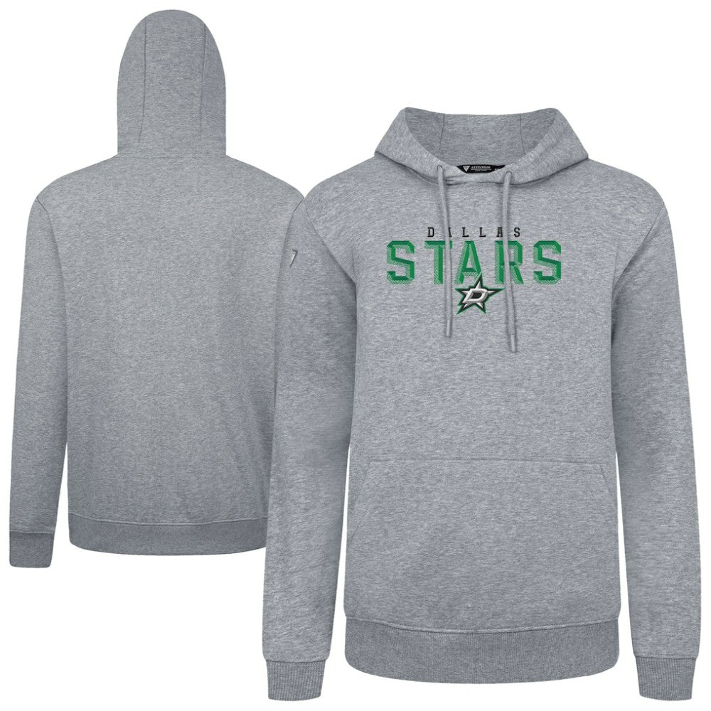 Dallas Stars Levelwear Podium Carve Pullover Hoodie Gray