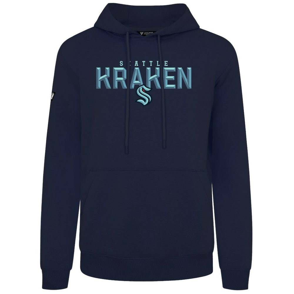 Seattle Kraken Levelwear Podium Carve Pullover Hoodie Navy