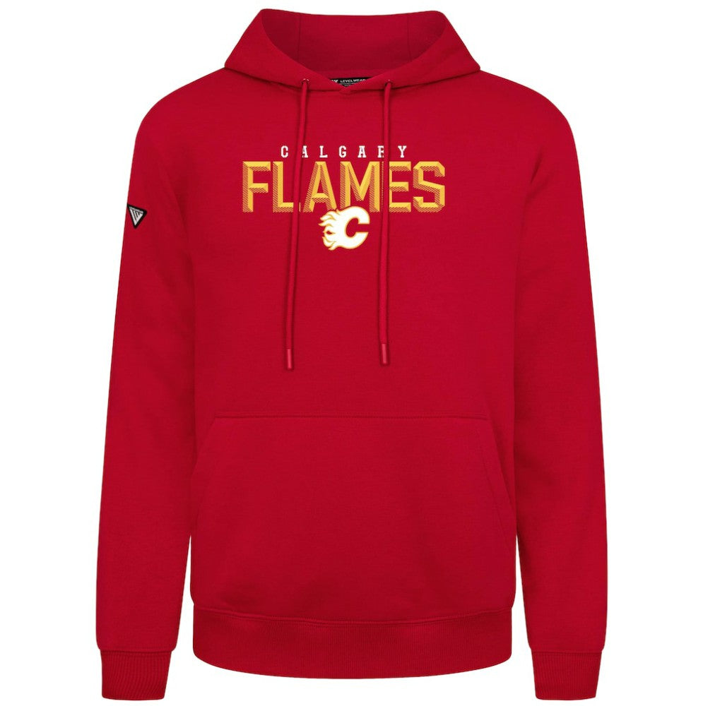 Calgary Flames Levelwear Podium Carve Pullover Hoodie Red