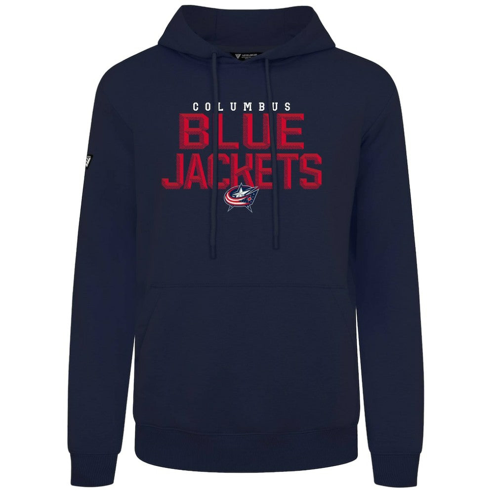 Columbus Blue Jackets Levelwear Podium Carve Pullover Hoodie Navy