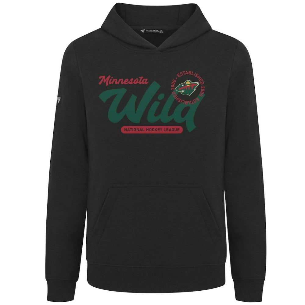 Minnesota Wild Levelwear Youth Podium Monument Pullover Hoodie Black