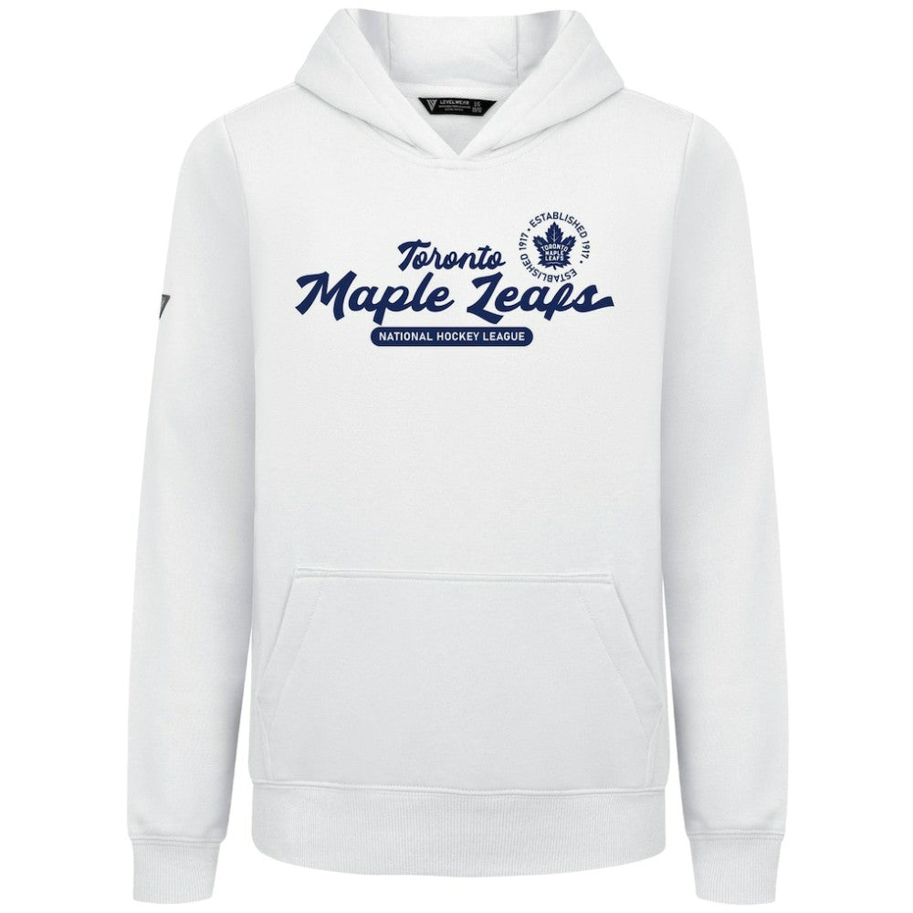 Toronto Maple Leafs Levelwear Youth Podium Monument Pullover Hoodie White