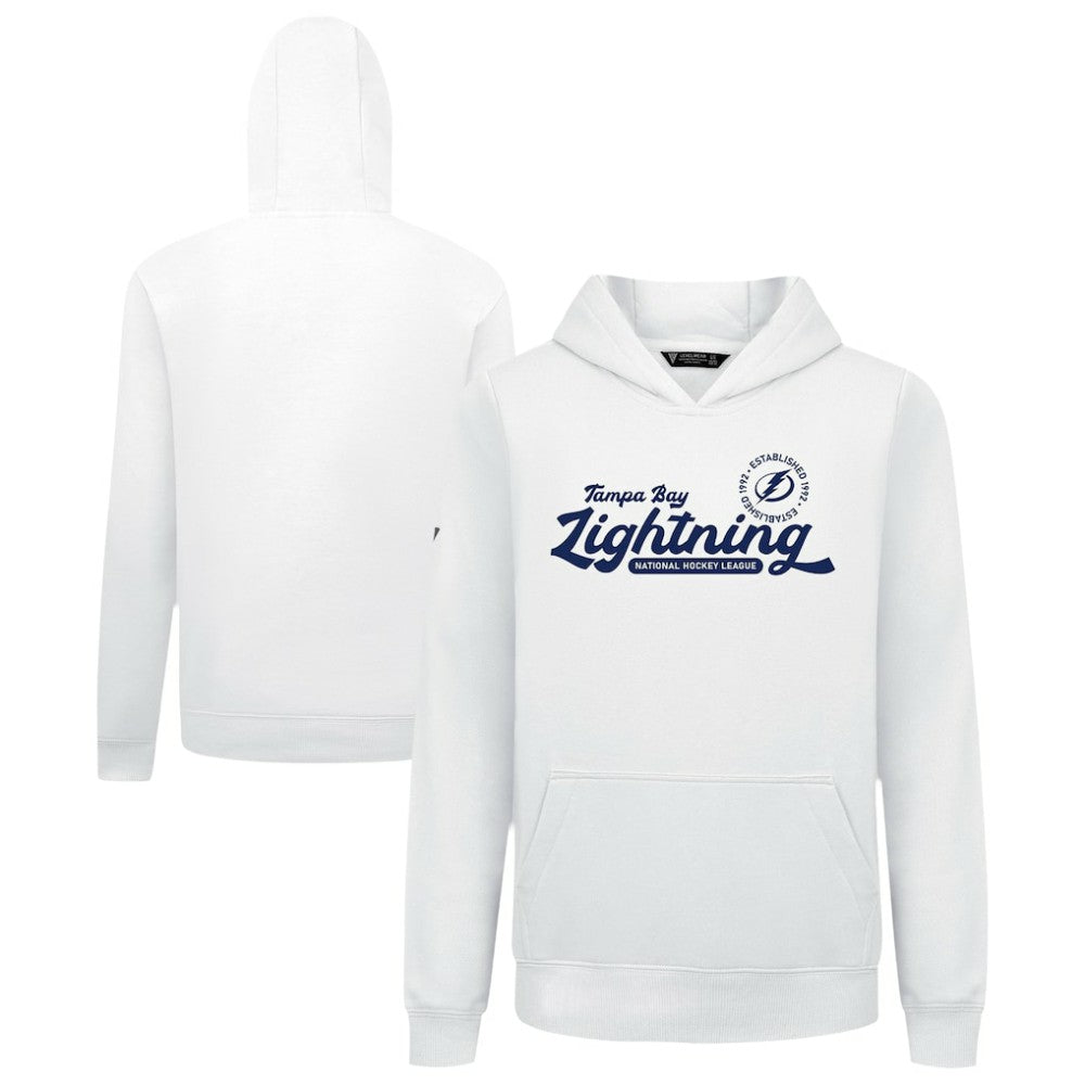 Tampa Bay Lightning Levelwear Youth Podium Monument Pullover Hoodie White