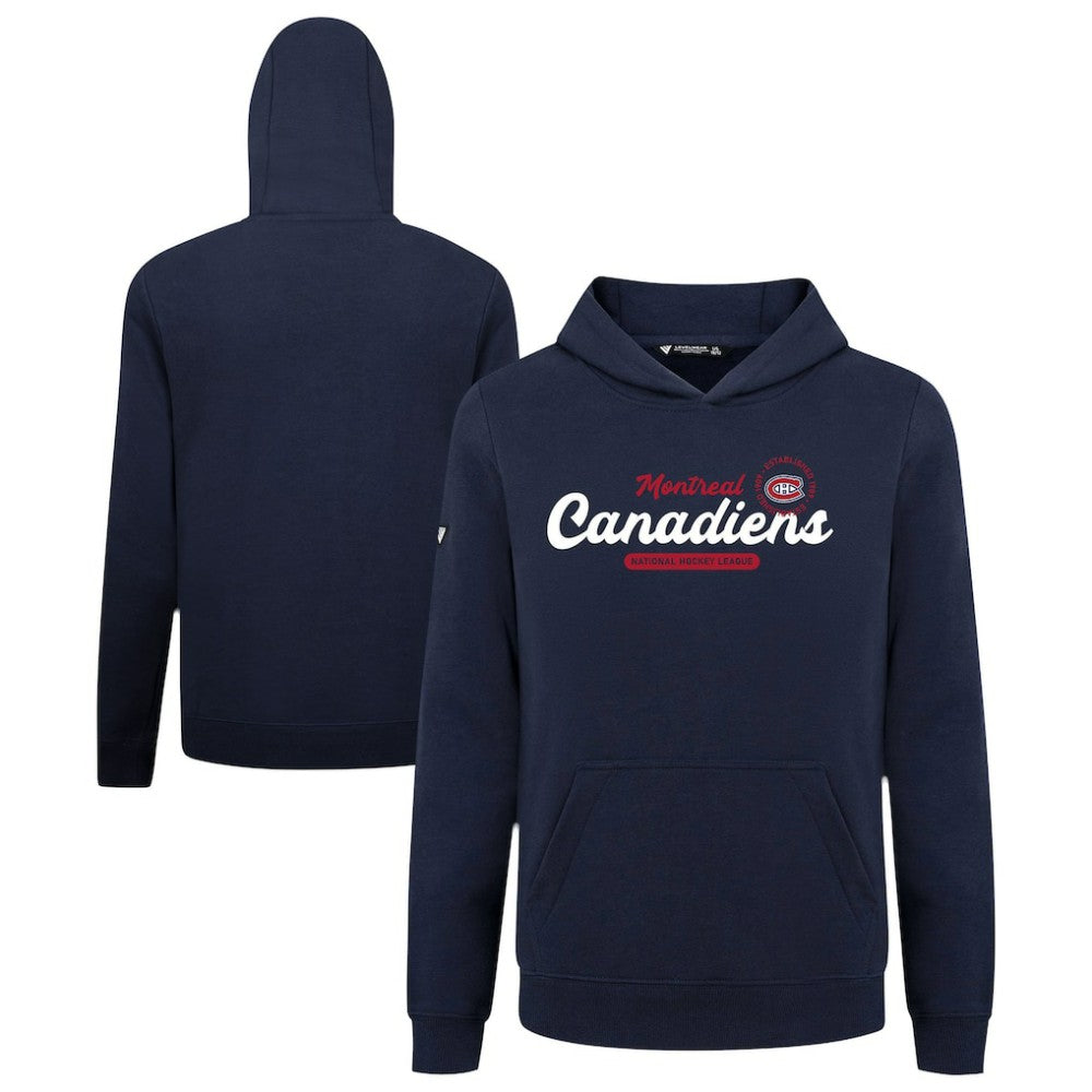 Montreal Canadiens Levelwear Youth Podium Monument Pullover Hoodie Navy