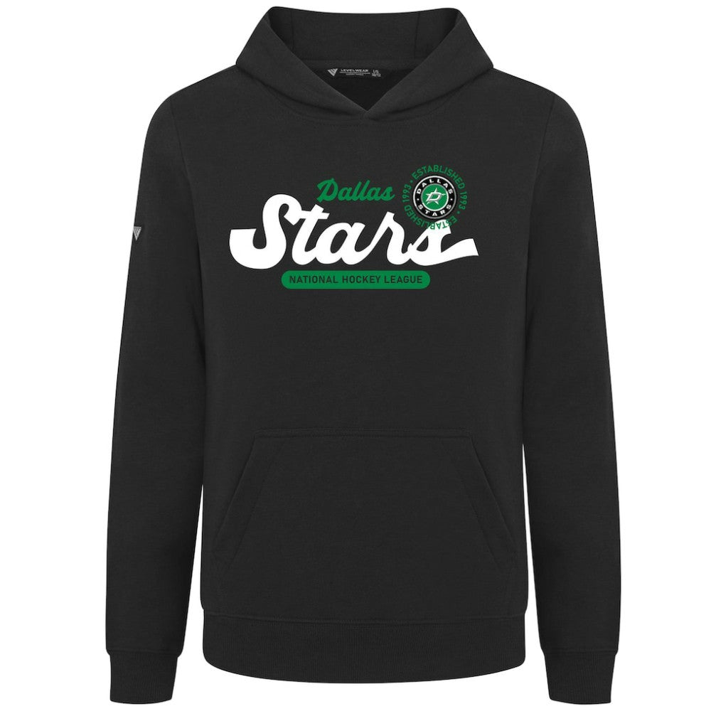 Dallas Stars Levelwear Youth Podium Monument Pullover Hoodie Black