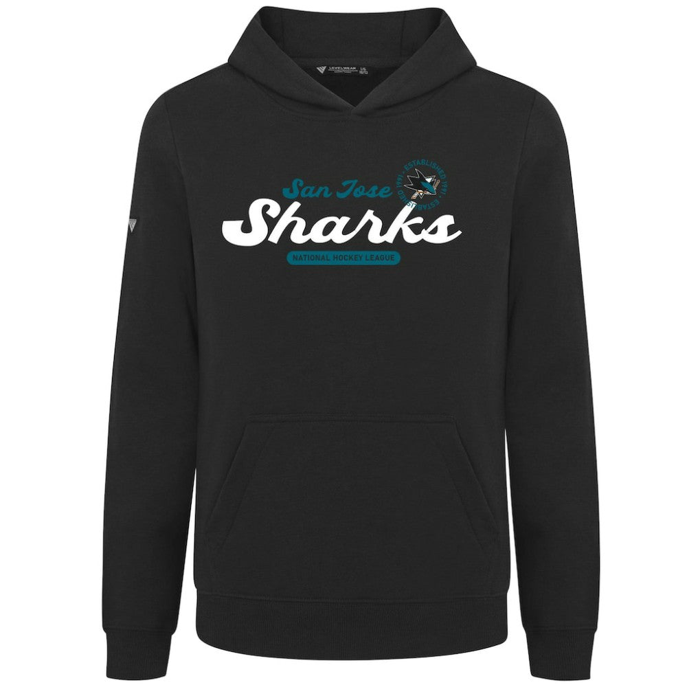 San Jose Sharks Levelwear Youth Podium Monument Pullover Hoodie Black