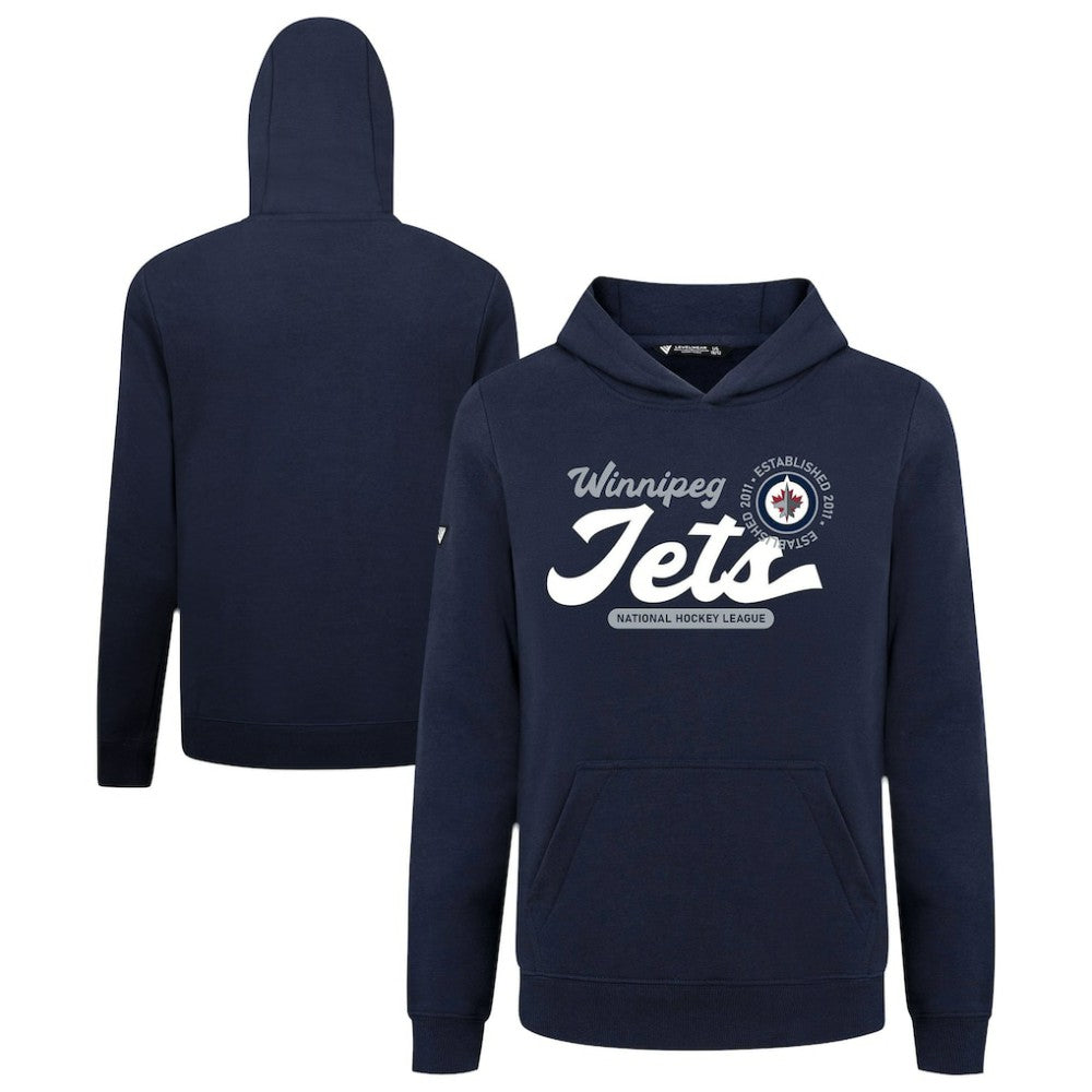 Winnipeg Jets Levelwear Youth Podium Monument Pullover Hoodie Navy