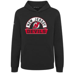 New Jersey Devils Levelwear Youth Podium Banner Arch Pullover Hoodie Black