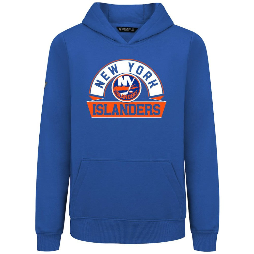 New York Islanders Levelwear Youth Podium Banner Arch Pullover Hoodie Royal