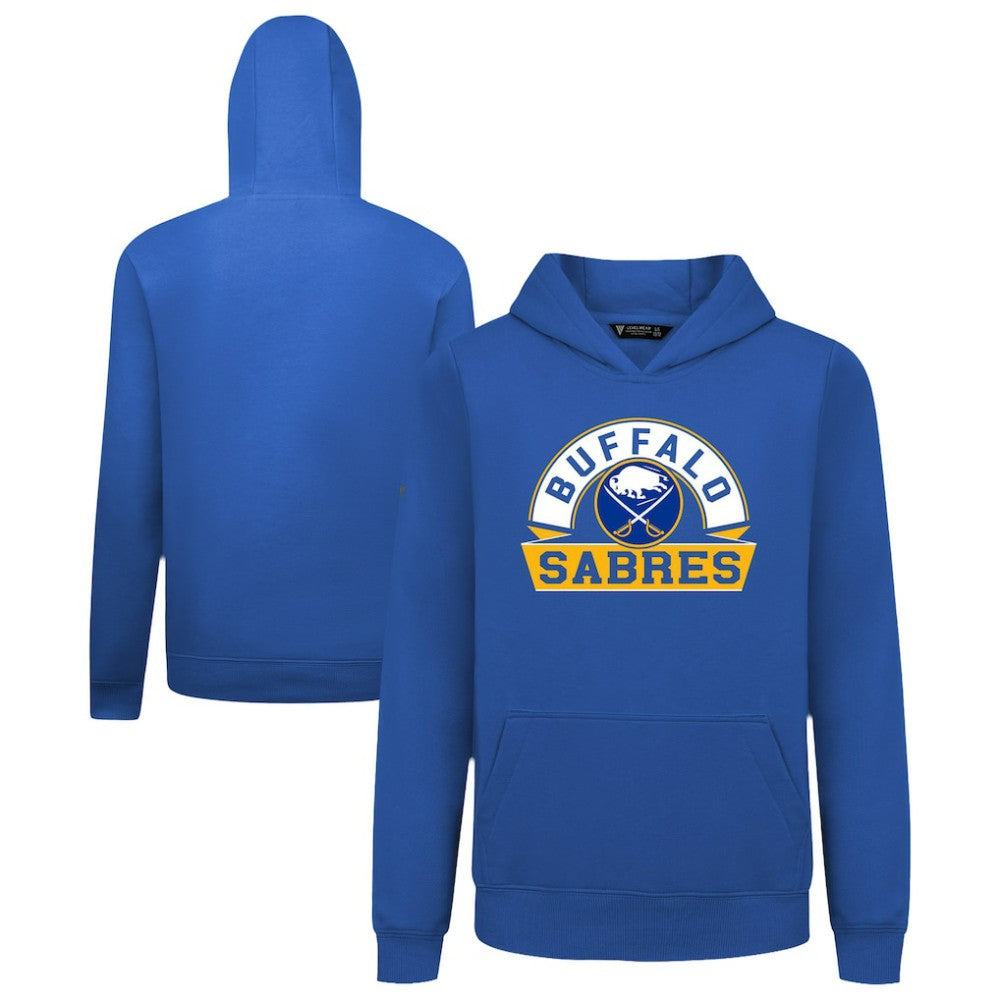 Buffalo Sabres Levelwear Youth Podium Banner Arch Pullover Hoodie Royal
