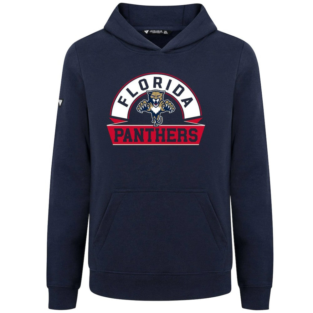 Florida Panthers Levelwear Youth Podium Banner Arch Pullover Hoodie Navy