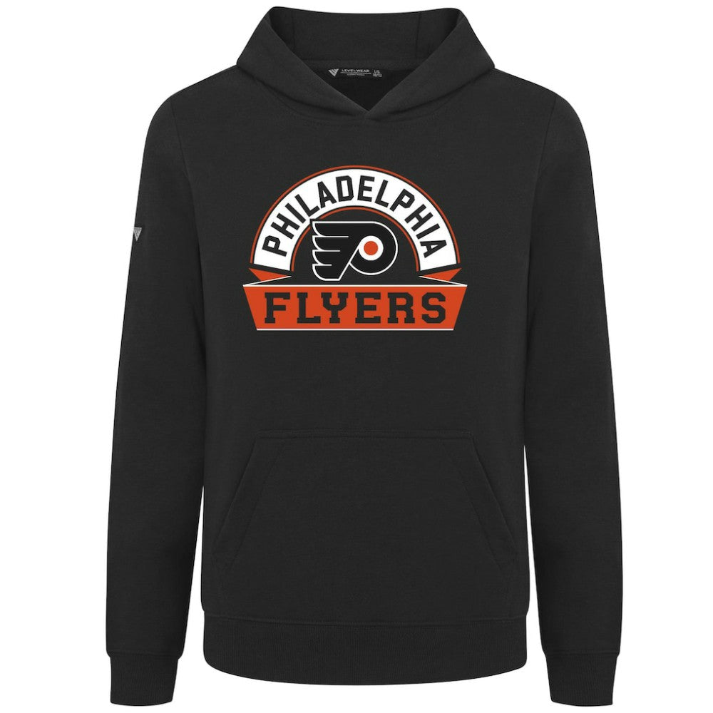 Philadelphia Flyers Levelwear Youth Podium Banner Arch Pullover Hoodie Black