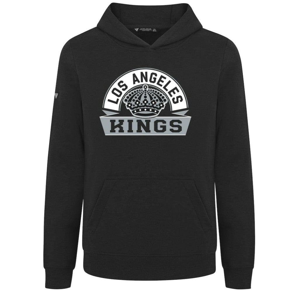 Los Angeles Kings Levelwear Youth Podium Banner Arch Pullover Hoodie Black
