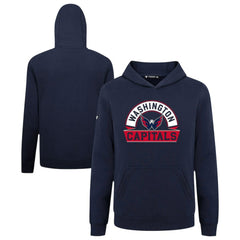 Washington Capitals Levelwear Youth Podium Banner Arch Pullover Hoodie Navy