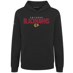 Chicago Blackhawks Levelwear Youth Podium Carve Pullover Hoodie Black