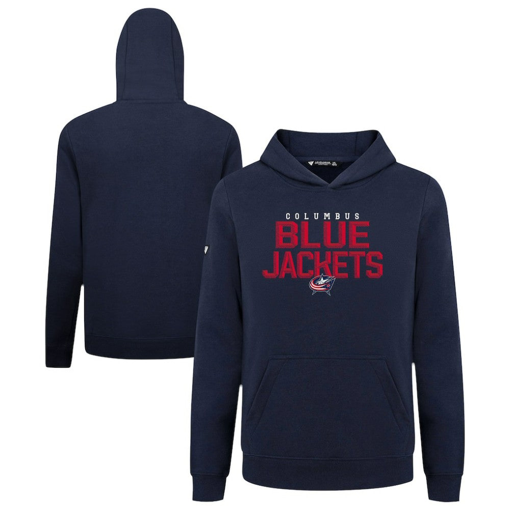 Columbus Blue Jackets Levelwear Youth Podium Carve Pullover Hoodie Navy