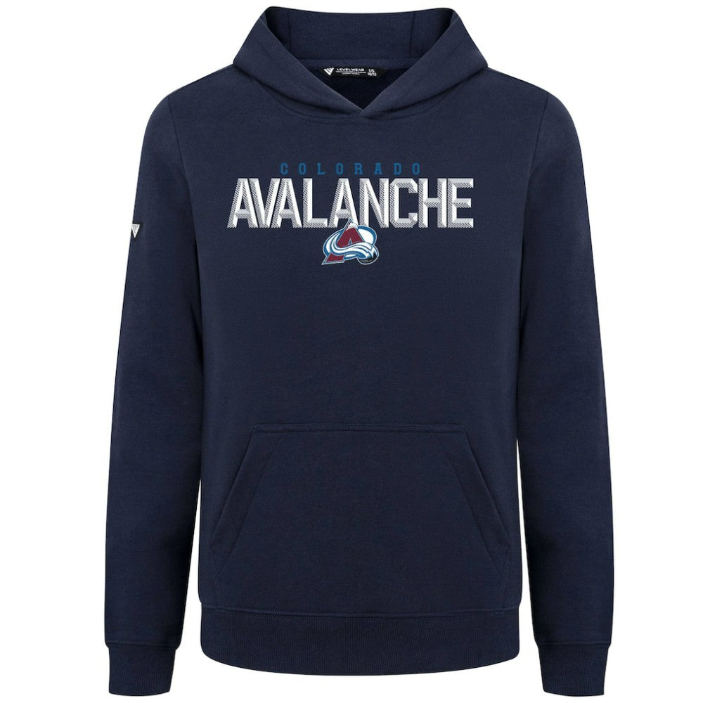Colorado Avalanche Levelwear Youth Podium Carve Pullover Hoodie Navy