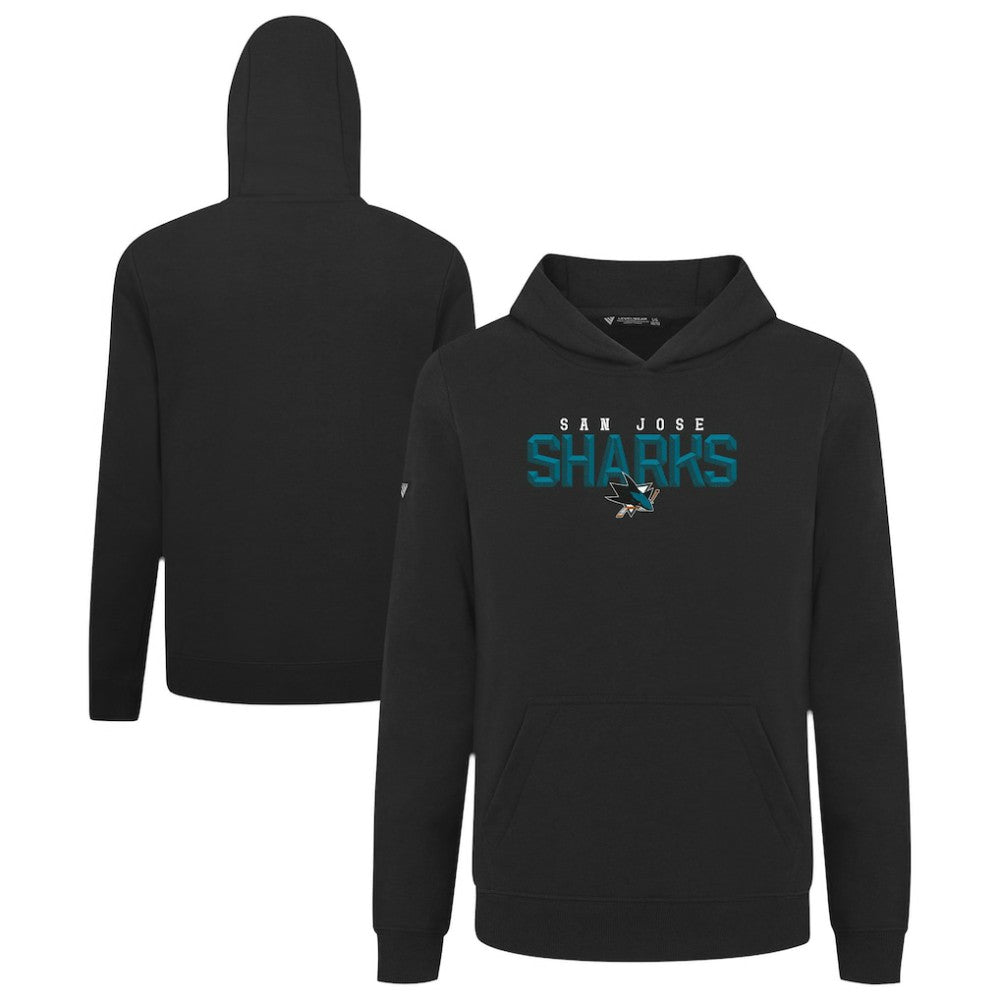 San Jose Sharks Levelwear Youth Podium Carve Pullover Hoodie Black
