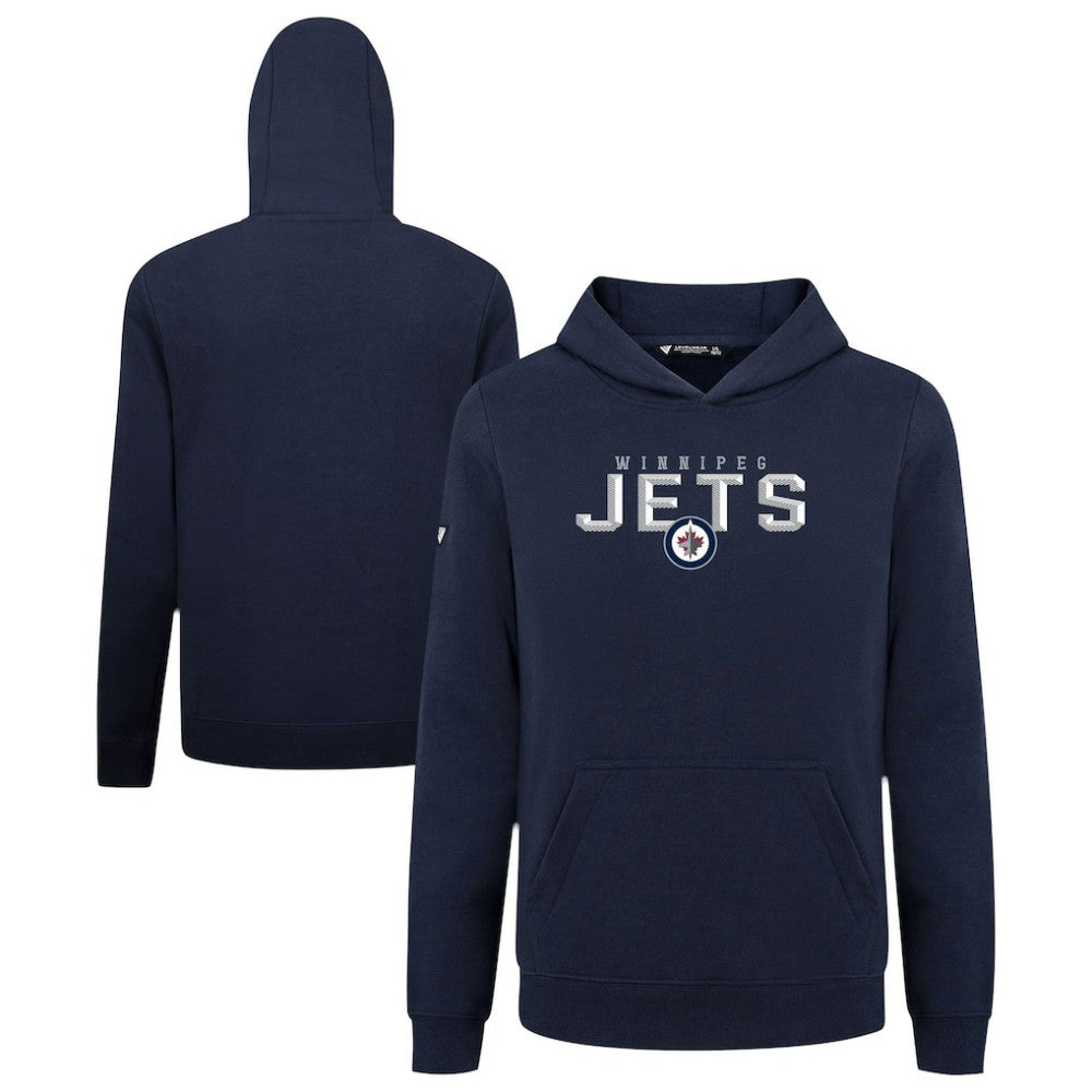 Winnipeg Jets Levelwear Youth Podium Carve Pullover Hoodie Navy