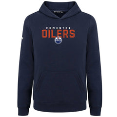 Edmonton Oilers Levelwear Youth Podium Carve Pullover Hoodie Navy