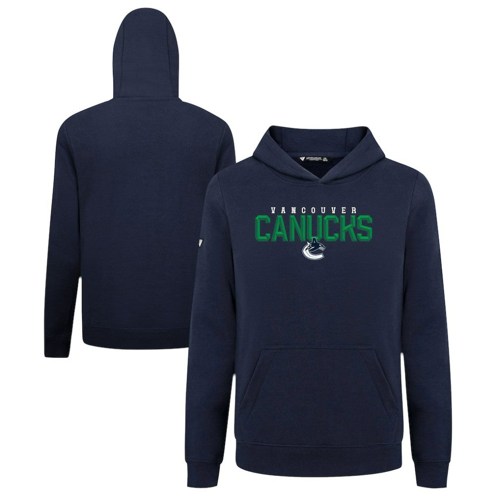 Vancouver Canucks Levelwear Youth Podium Carve Pullover Hoodie Navy
