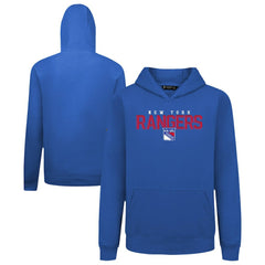 New York Rangers Levelwear Youth Podium Carve Pullover Hoodie Royal