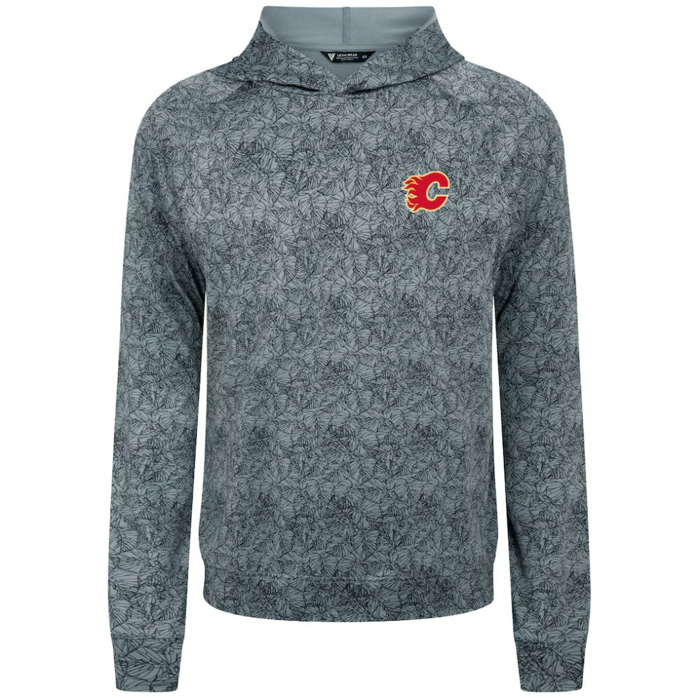 Calgary Flames Levelwear Albatross Raglan Pullover Hoodie Gray