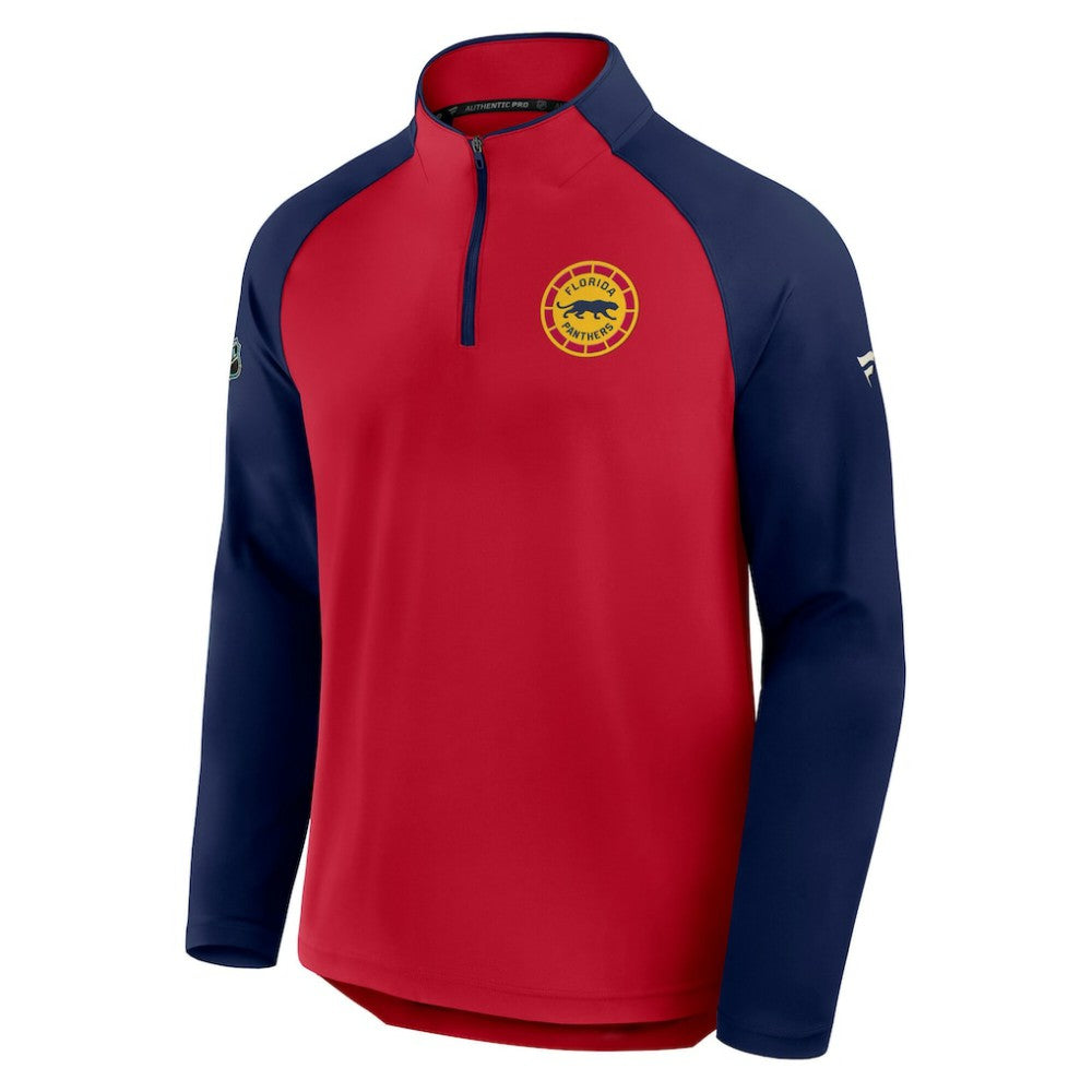 Florida Panthers Fanatics 2026 NHL Winter Classic Authentic Pro Quarter-Zip Bright Cardinal