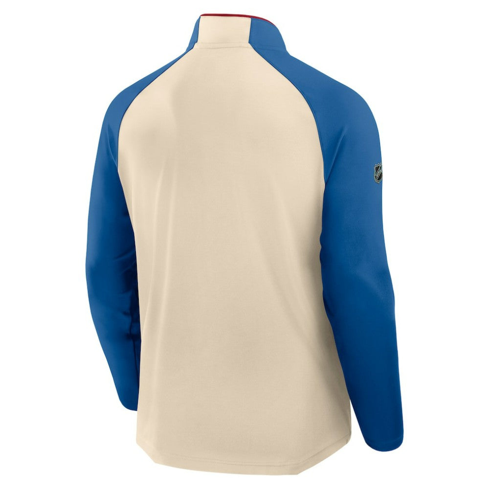 New York Rangers Fanatics 2026 NHL Winter Classic Authentic Pro Quarter-Zip Natural