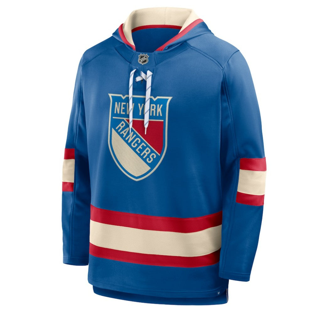 New York Rangers Fanatics 2026 NHL Winter Classic Lace Collar Hoodie Blue