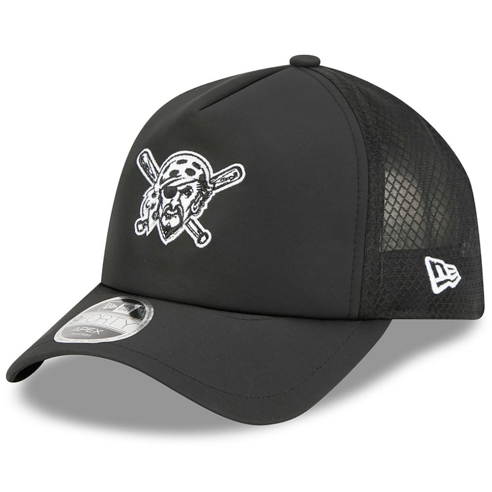 Pittsburgh Pirates 2026 Batting Practice Alternate Apex 9FORTY Adjustable Hat Black | New Era