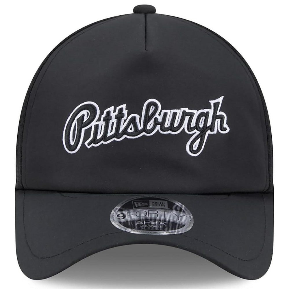 Pittsburgh Pirates 2026 Batting Practice Alternate Apex 9FORTY Adjustable Hat Black | New Era