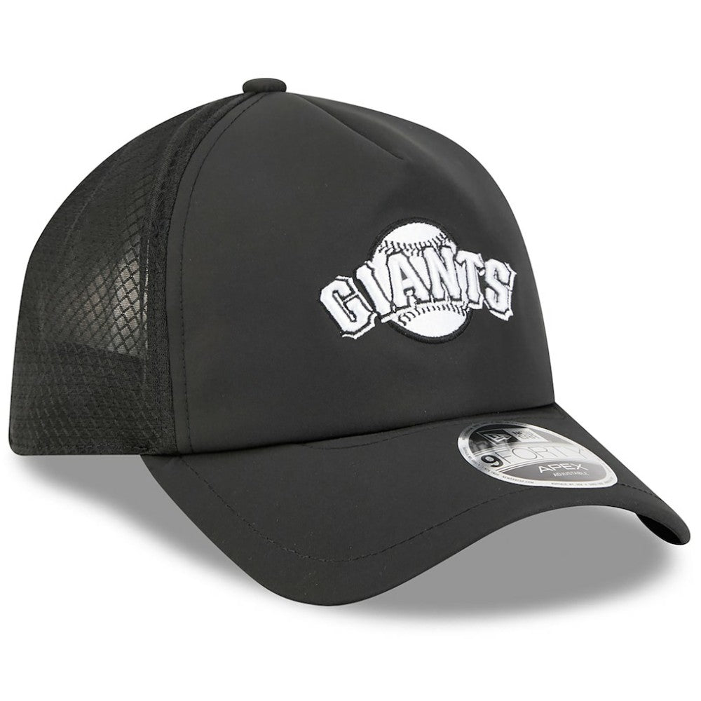 San Francisco Giants 2026 Batting Practice Alternate Apex 9FORTY Adjustable Hat Black | New Era