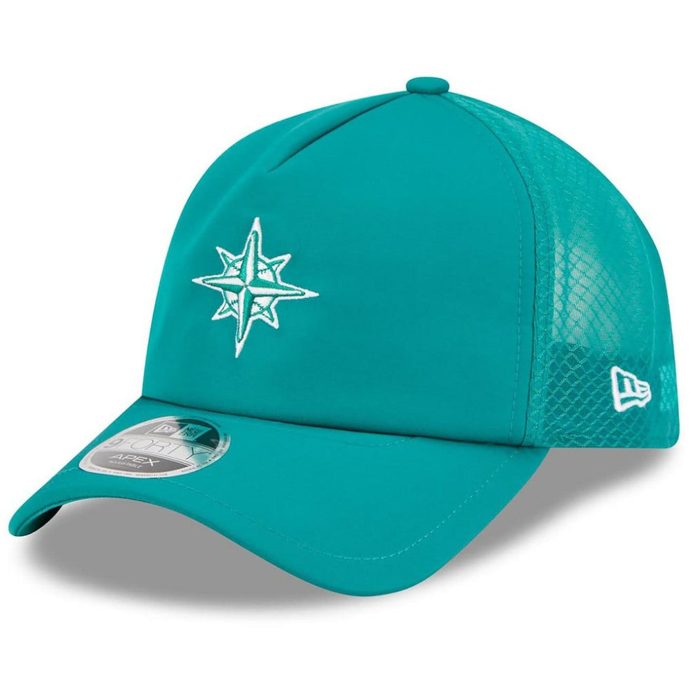 Seattle Mariners 2026 Batting Practice Alternate Apex 9FORTY Adjustable Hat Teal | New Era