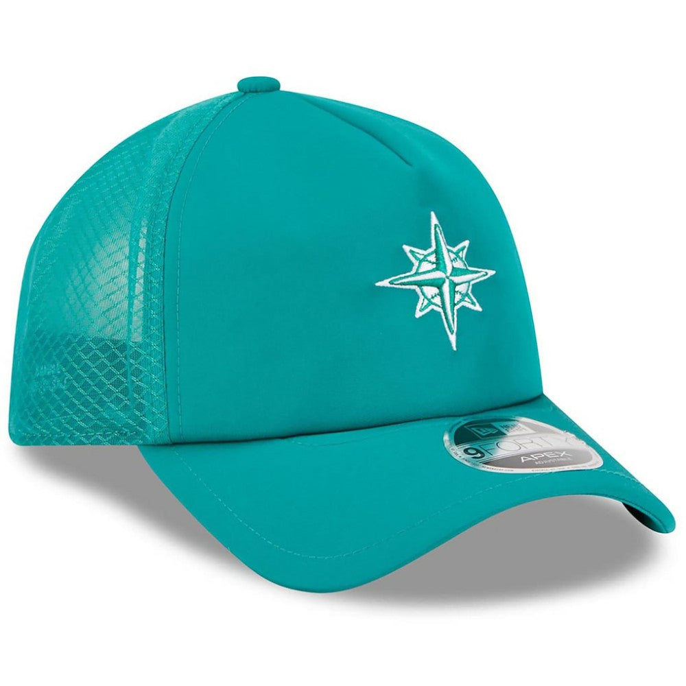 Seattle Mariners 2026 Batting Practice Alternate Apex 9FORTY Adjustable Hat Teal | New Era