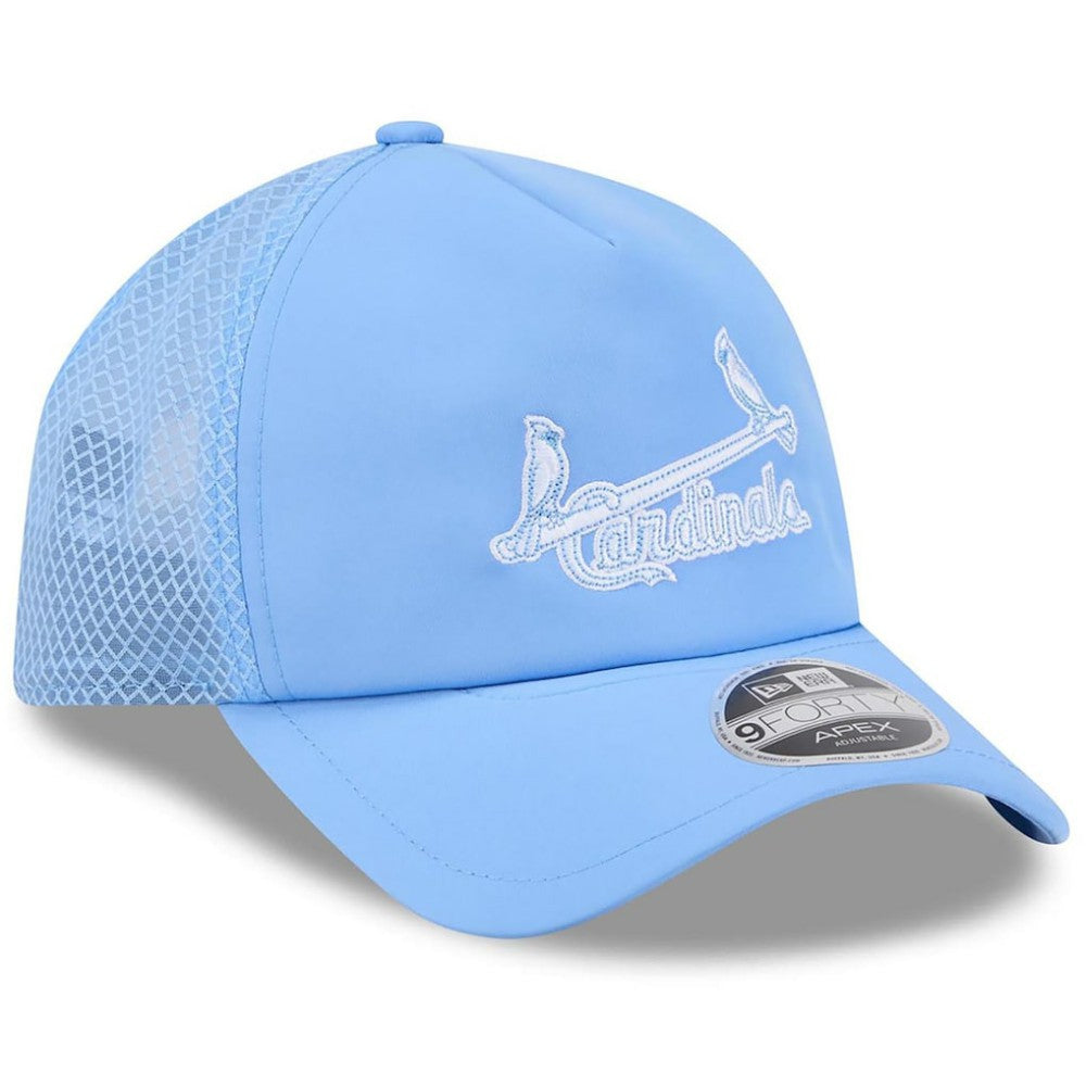 St. Louis Cardinals 2026 Batting Practice Alternate Apex 9FORTY Adjustable Hat Light Blue | New Era