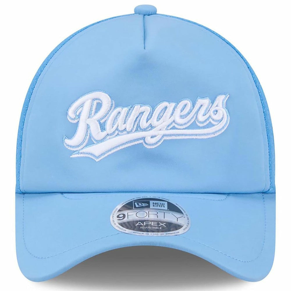 Texas Rangers 2026 Batting Practice Alternate Apex 9FORTY Adjustable Hat Light Blue | New Era