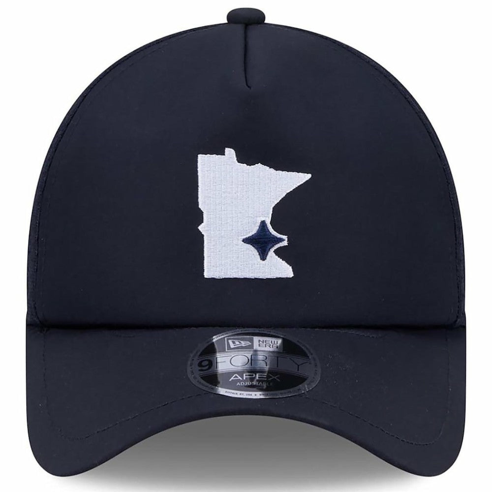 Minnesota Twins 2026 Batting Practice Alternate Apex 9FORTY Adjustable Hat Navy | New Era