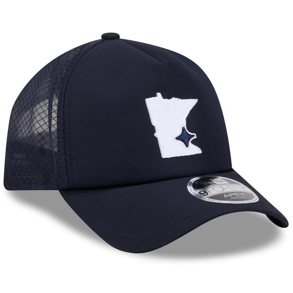 Minnesota Twins 2026 Batting Practice Alternate Apex 9FORTY Adjustable Hat Navy | New Era