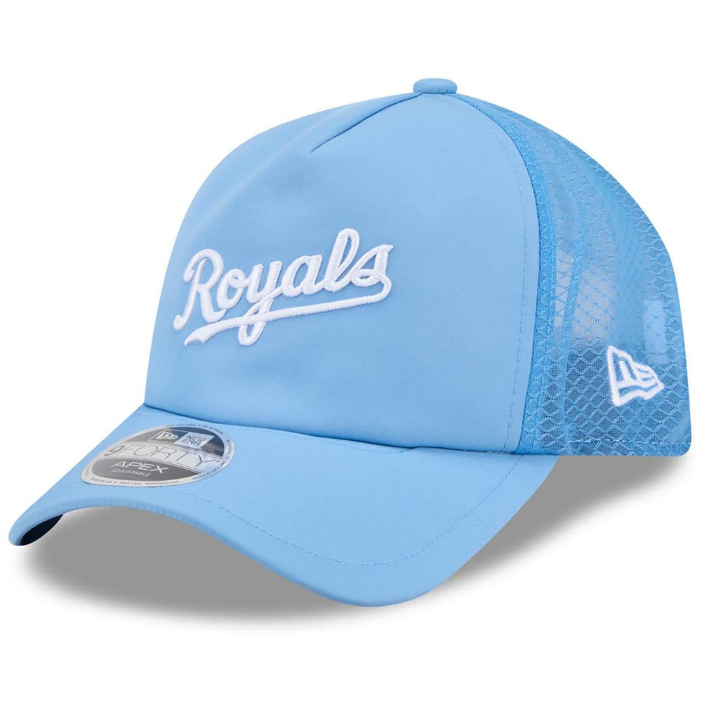 Kansas City Royals 2026 Batting Practice Alternate Apex 9FORTY Adjustable Hat Light Blue | New Era