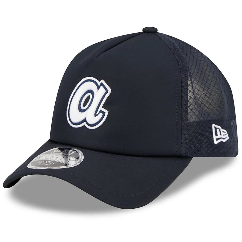 Atlanta Braves 2026 Batting Practice Alternate Apex 9FORTY Adjustable Hat Navy | New Era