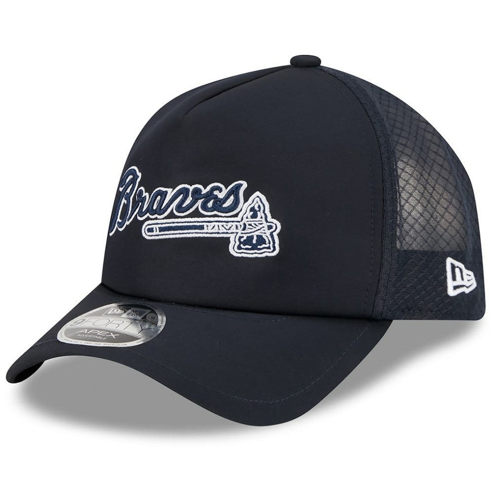 Atlanta Braves 2026 Batting Practice Alternate Apex 9FORTY Adjustable Hat Navy | New Era