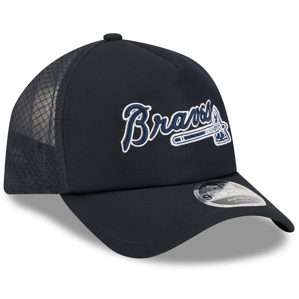 Atlanta Braves 2026 Batting Practice Alternate Apex 9FORTY Adjustable Hat Navy | New Era